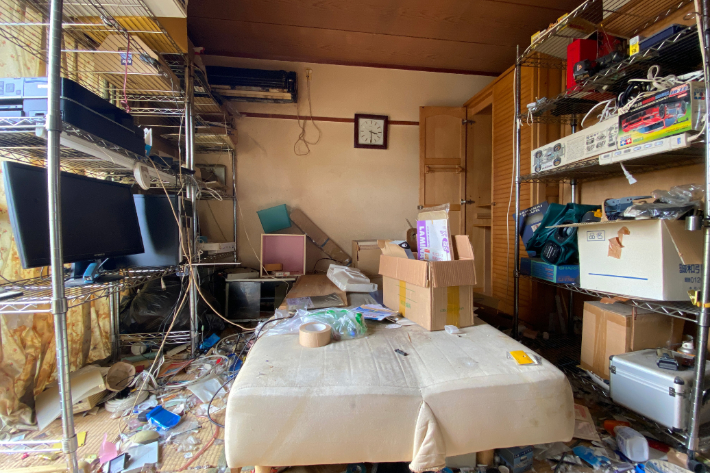 遺品整理の依頼のあった部屋