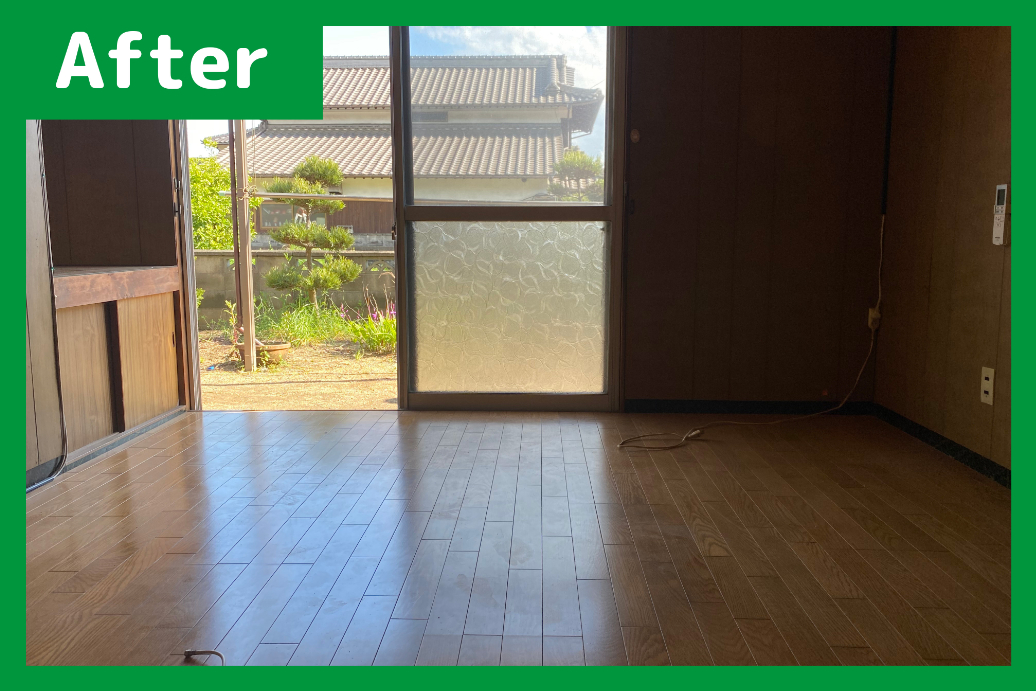 粗大ゴミ回収後の部屋